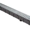 Caniveau Polypropylene + Grille Metal CSAGSZ10999PPN - Long. 1m X Larg. 100mm X Haut. 100mm - Classe A15