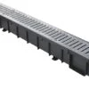 Caniveau Polypropylene + Grille Metal CSAGSZ13999PPN - Long. 1m X Larg. 130mm X Haut. 110mm - Classe A15