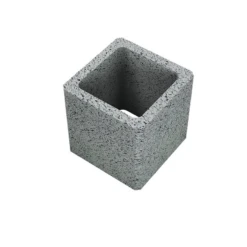 Bloc Pilier En Beton Long. 40 Cm X Larg. 40 Cm X Haut. 25 Cm Gris