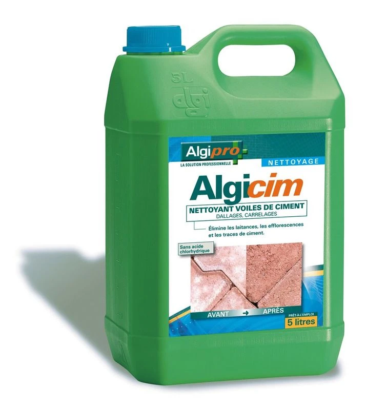 ALGICIM 5 L Nettoyant Voiles De Ciment Pour Dallages Et Carrelages 1 ALGICIM 5 L Nettoyant Voiles De Ciment Pour Dallages Et Carrelages