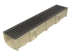 Caniveau En Beton Polymere Avec Grille Passerelle Fonte ACO SELF 200, - Long. 1m X Larg. 150mm X Haut. 150mm - Classe B125