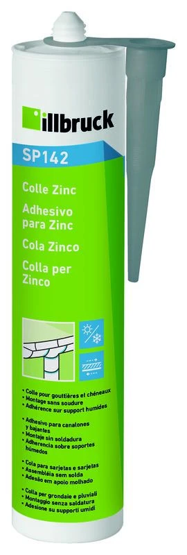 Colle Zinc Illbruck SP142 Gris 310ml 1 Colle Zinc Illbruck SP142 Gris 310ml