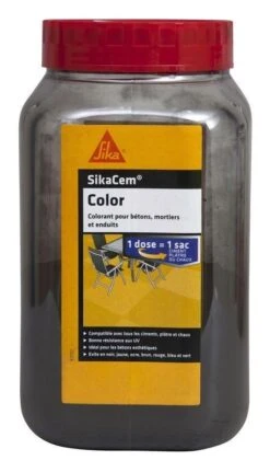 Colorant En Poudre Pour Ciment, Chaux Et Platre SikaCem Color Noir 700gr