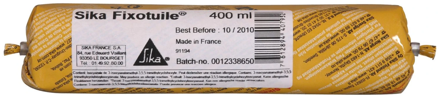 Colle Souple A Base De Polyurethane Sika Fixotuile Rouge Tuile - Recharge De 400 Ml 1 Colle Souple A Base De Polyurethane Sika Fixotuile Rouge Tuile - Recharge De 400 Ml