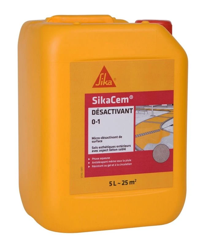 Desactivant De Surface (0-1mm) Longue Duree En Phase Aqueuse SikaCem Desactivant 0-1 5L 1 Desactivant De Surface (0-1mm) Longue Duree En Phase Aqueuse SikaCem Desactivant 0-1 5L
