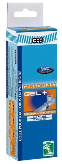 Colle Gel Pour PVC Rigide GEBSOPLAST GEL + - Etui-tube De 125ml