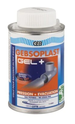 Colle Gel Pour PVC Rigide GEBSOPLAST GEL + Sans THF - Boite De 250ml