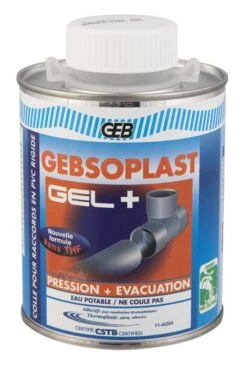 Colle Gel Pour PVC Rigide GEBSOPLAST GEL + Sans THF - Boite De 500ml
