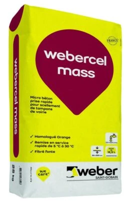 MORTIER DE COLLAGE ET DE SCELLEMENT WEBER.CEL MASS GRIS 25KG GRIS(GRIS)