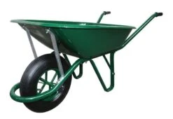 Brouette Polyvalente Verte 100 L Roue Gonflable - Diam. 400 Mm