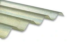 Plaque Ondulee Grande Onde Polyester GO 92 - 5 Ondes 1/2 - 2,50 M X 0,92 M - Epaisseur : 1,2 Mm - Incolore