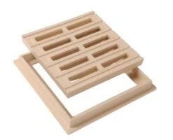 GRILLE DE SOL AVEC CADRE 200 X 200 SABLE - GRC20S