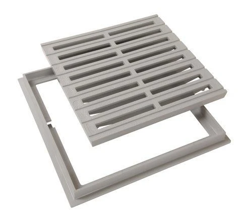 GRILLE DE SOL AVEC CADRE 300 X 300 GRIS CLAIR - GRC30 2 GRILLE DE SOL AVEC CADRE 300 X 300 GRIS CLAIR - GRC30 – Image 2
