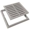 GRILLE DE SOL AVEC CADRE 300 X 300 GRIS CLAIR - GRC30