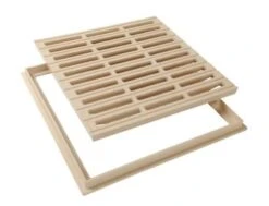 GRILLE DE SOL AVEC CADRE 400 X 400 SABLE ˗ GRC40S