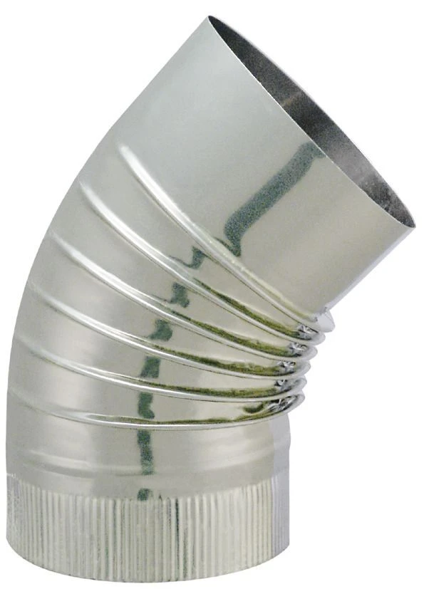 COUDE PLISSE 45° TYRAL INOX 304 Ø125 1 COUDE PLISSE 45° TYRAL INOX 304 Ø125