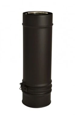 Tuyau Inox Non Isole Inox/galva Pour Appareil Granules De Bois (pellets) APOLLO Diam. 100/150 Mm - Long. De 0,41 A 0,58m