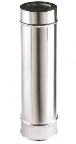 Tuyau Inox Non Isole Inox/inox Pour Appareil Granules De Bois (pellets) APOLLO Diam. 100/150 Mm - Long. De 0,41 A 0,58m