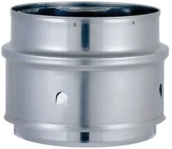 Tuyau Inox Non Isole Pour Appareil A Gaz Type B Ou C, Fioul Standard, Bois (buches Et Granules) Diam. 180 Mm - Long. 0,18m