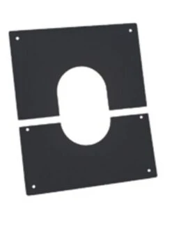 PLAQUE COUPE FEU DE PROPRETE DOUBLE PAROI Ø125 NOIR