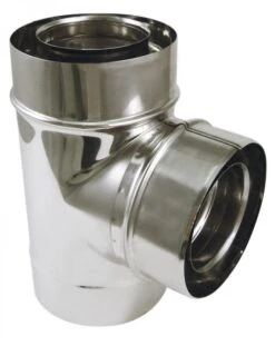 TE 90° DOUBLE PIQUAGE MALE + TAMPON APOLLO PELLETS Ø100/150