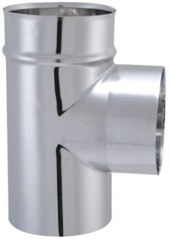 TE 90° TYRAL INOX 304 DEBOUCHURE FEMELLE Ø180