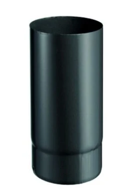 Tuyau Email 1,2 Mm Noir Non Isole Pour Appareil Bois - Diam. 150mm X Long. 0,25m