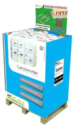 Feutre Geotextile GEOFOS - Long. 80m X Larg. 0,70m