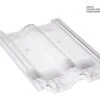 Tuile D'eclairement Plexiglass Double Romane Transparent - Long. 42 Cm X Larg. 33 Cm