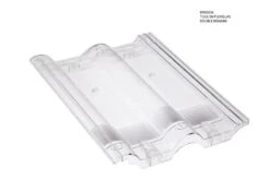 Tuile D'eclairement Plexiglass Double Romane Transparent - Long. 42 Cm X Larg. 33 Cm