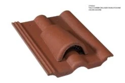 Tuile Chatiere Double Romane Beton Badiane - Long. 42 Cm X Larg. 33 Cm