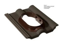 TUILE A DOUILLE DOUBLE ROMANE UNIVERSELLE DUROVENT D110MM A D150MM BRUN