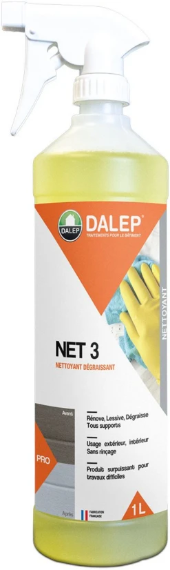 Nettoyant Degraissant NET 3 - Pulverisateur 1 L