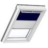 Store Occultant Et Plisse Manuel En Aluminium DFD MK04 1100S Bleu Marine Et Blanc - Larg. 78 Cm X Haut. 98 Cm