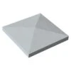 Chapeau De Pilier Pointe De Diamant 32 X 32 Gris