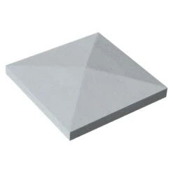 Chapeau De Pilier Pointe De Diamant 32 X 32 Gris
