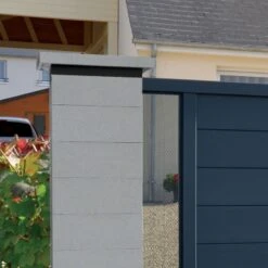 Chapeau De Pilier Plat 50 X 50 Gris