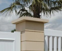 Chapeau De Pilier Plat 50 X 50 Ton Pierre