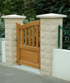 Element De Pilier Taille 40 X 40 X 16,7 Ton Pierre