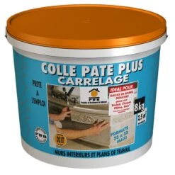 Adhesif Ameliore Hautes Performances COLLE PATE PLUS CARRELAGE 8 KG