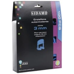 ETUI DE 100 CROISILLONS AUTO-NIVELANTS JOINT 3 MM H: 3 A 12 MM